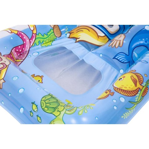 MATERAC PLAŻOWY Z OKIENKIEM PODWODNY ŚWIAT 74x48CM 37591 - NIEBIESKI