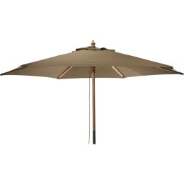 PARASOL OGRODOWY DREWNIANY 250CM SKŁADANY PIASKOWY