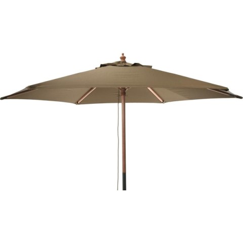 PARASOL OGRODOWY DREWNIANY 250CM SKŁADANY PIASKOWY