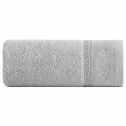 Ręcznik SISI z koronką 50x90 cm srebrny