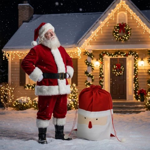 ŚWIĄTECZNY WOREK NA PREZENT 70x50CM MICA - BRODA