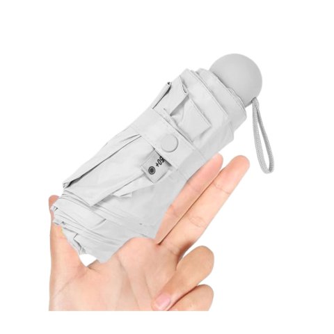 Parasolka Kieszonkowa Składana z Ochroną UV UPF 50+ Etui Szara 90 cm