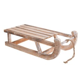 Sanki dekoracyjne drewniane bielone 50 cm