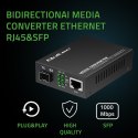 Dwukierunkowy Media Konwerter SWITCH Ethernet 1x RJ45 1x SFP | 1000Mb/s | 5V