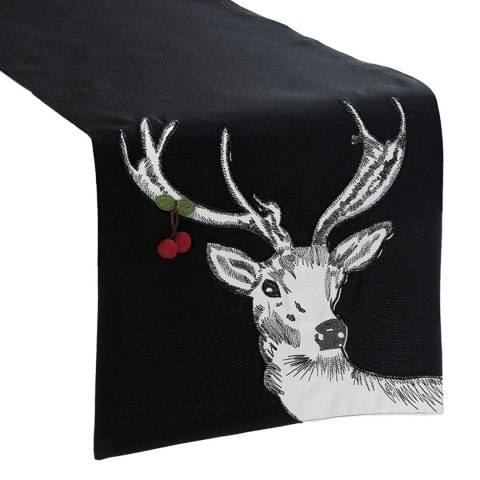 Bieżnik RUDOLF 35x140 cm czarny