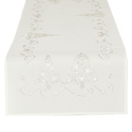 Bieżnik ŚWIĄTECZNY BLASK 40x160 cm biały