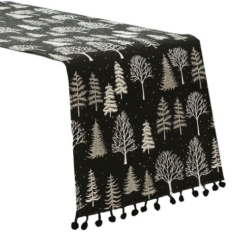 Bieżnik ZIMOWA MAGIA 24x90 cm czarny