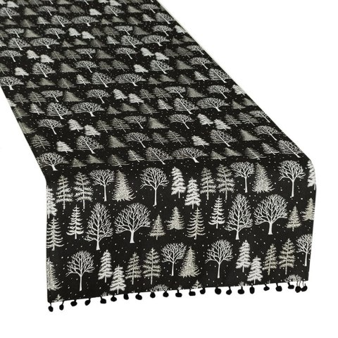 Bieżnik ZIMOWA MAGIA 40x140 cm czarny