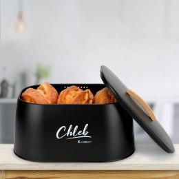 CHLEBAK POJEMNIK STALOWY NA PIECZYWO E-6324 czarny