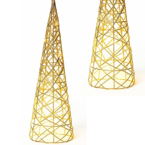 Choinka świecąca LED szampańska z brokatem 60 cm