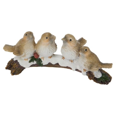 Figurka ptaszki na gałązce ze śniegiem 16x7x7,4 cm