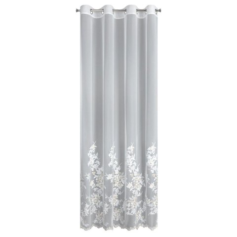 Firana ALIRA krem haft kwiatowy 140x250 cm