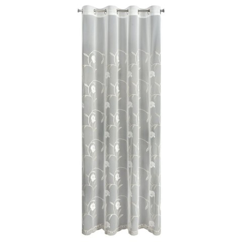 Firana AMIRI haft kwiaty 140x250 cm krem