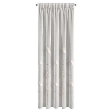 Firana AURELIA złoty haft liścia 140x270 cm