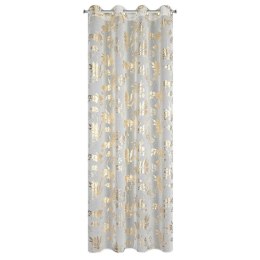 Firana DELIA złote liście 140x250 cm