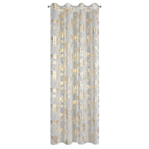 Firana DELIA złote liście 140x250 cm