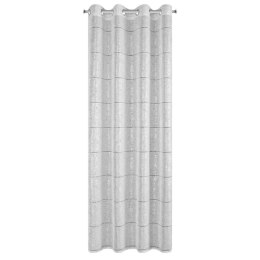 Firana KATY srebrny nadruk 140x250 cm