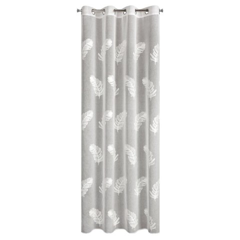 Firana LIRENA haft pióro 140x250 cm krem