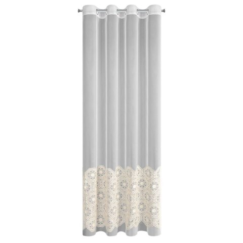 Firana LIZA beżowa z aplikacją 140x250 cm