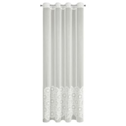 Firana LIZA kremowa z aplikacją 140x250 cm