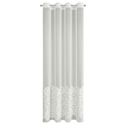 Firana LIZA kremowa z aplikacją 140x250 cm