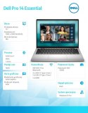 Laptop Dell Pro 14 Essential PV14250 W11P C5-220U|16GB|512GB|Intel Graphics|FgrPr|WLAN+BT|14.0 2K|BcklKb|4C|65W|3YPS Platinum Si