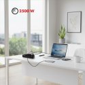 Listwa zasilająca MCE391 B 6 gniazd 4xUSB-A 1xUSB-C, 110-240V AC 50/60Hz, 2.1A max 2500W, czarna