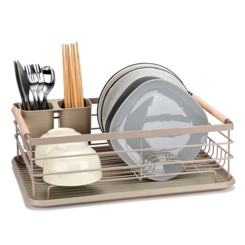 SUSZARKA DO NACZYŃ Z OCIEKACZEM I TACĄ E-8189 BEŻOWA