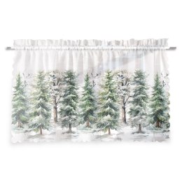 Zazdrostka woalowa LAS ZIMĄ 100x40 cm zielona