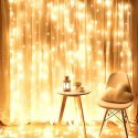KURTYNA ŚWIETLNA 300 LED 3m Z PILOTEM 839439 BIAŁY CIEPŁY