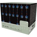 LAMPKI CHOINKOWE KURTYNA ŚWIETLNA 200x200 CM 408LED PŁATKI ŚNIEGU MULTIKOLOR