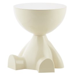 Minimalistyczny stolik RODI kremowy 36,5x41 cm