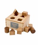 Drewniany Box do Sortowania Kształtów - Naturalny