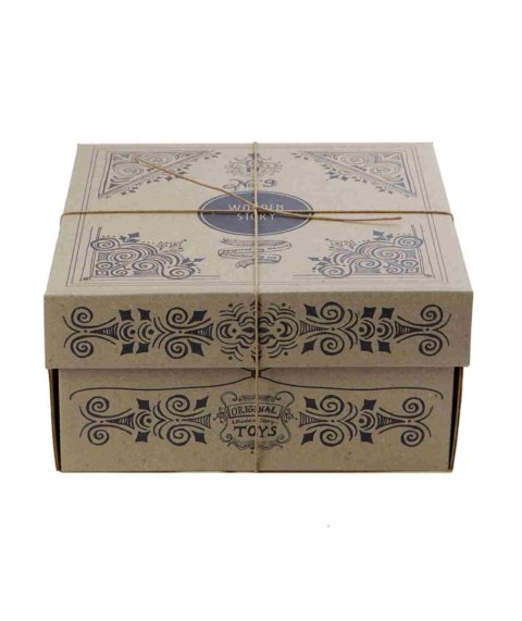 Drewniany Box do Sortowania Kształtów - Naturalny