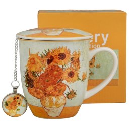 Kubek z zaparzaczem i zawieszką SUNFLOWERS Van Gogh 400 ml