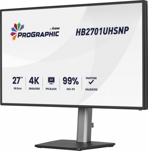 Monitor 27 cali ProGraphic HB2701UHSNP-B1 4K,IPS BLACK 2.0,450cd,VESA USB-c dock(PD:96W),HDMI,DP,DAISY/CHAIN,4xUSB,RJ45,3000:1,s