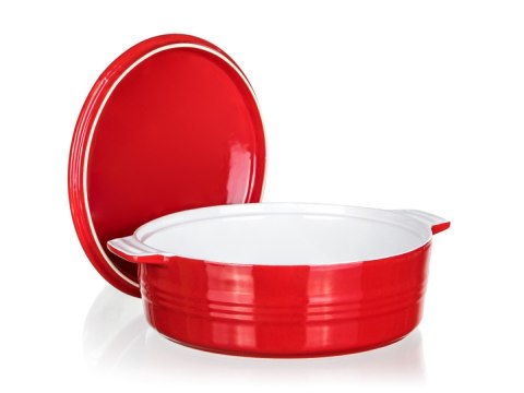 NACZYNIE CERAMICZNE GARNEK Z POKRYWĄ DO ZAPIEKANIA 26 cm 3L BANQUET CULINARIA