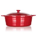 NACZYNIE CERAMICZNE GARNEK Z POKRYWĄ DO ZAPIEKANIA 26 cm 3L BANQUET CULINARIA
