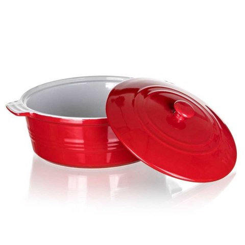 NACZYNIE CERAMICZNE GARNEK Z POKRYWĄ DO ZAPIEKANIA 26 cm 3L BANQUET CULINARIA