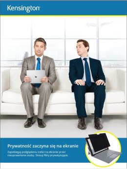 Filtr prywatyzujący, 2-stronny, zdejmowany, do monitora, 24 cale, 16:10