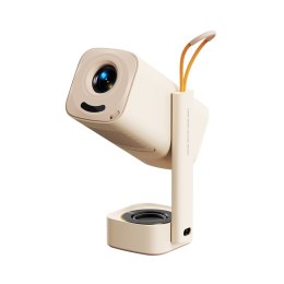 Projektor multimedialny przenośny składany WiFi BT FullHD 1080p - beżowy