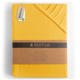 Prześcieradło AMBER kolor żółty styl klasyczny materiał jersey 180-200x200 DecoKing - FITTED/AMBER/ORA/180-200x200+30