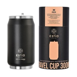 Czarny kubek termiczny ze słomką 300 ml Midnight Black