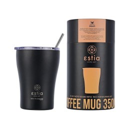 Czarny kubek termiczny ze słomką 350 ml Midnight Black