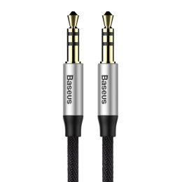 Baseus kabel audio Yiven M30 jack 3,5 mm - jack 3,5 mm 1,0 m srebrno-czarny