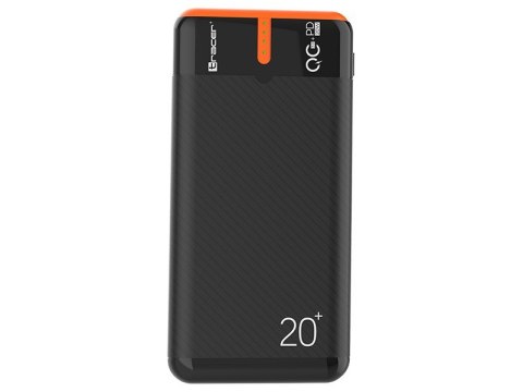 Power bank EnerGen 20000mAh PD+QC3.0 czarno-pomarańczowy