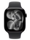 Watch Series 11 GPS + Cellular, koperta 42 mm z tytanu w kolorze naturalnym, pasek sportowy w kolorze górskiej szarości - rozmia