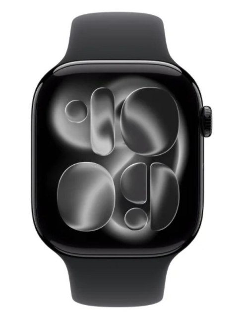 Watch Series 11 GPS + Cellular, koperta 46 mm z tytanu w kolorze naturalnym, pasek sportowy w kolorze górskiej szarości - rozmia