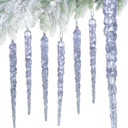 SOPLE LODU KRYSZTAŁOWE DEKORACJA WISZĄCA 17,5 CM 6 SZT