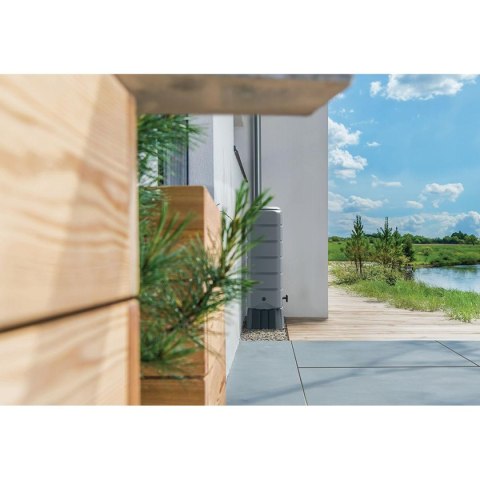 ZBIORNIK POJEMNIK NA WODĘ DESZCZÓWKĘ SET TENSO 120L SMOOTH GRAY